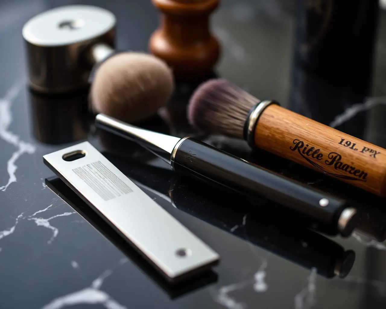 Close-up of a precision beard trim at Noir & Blade